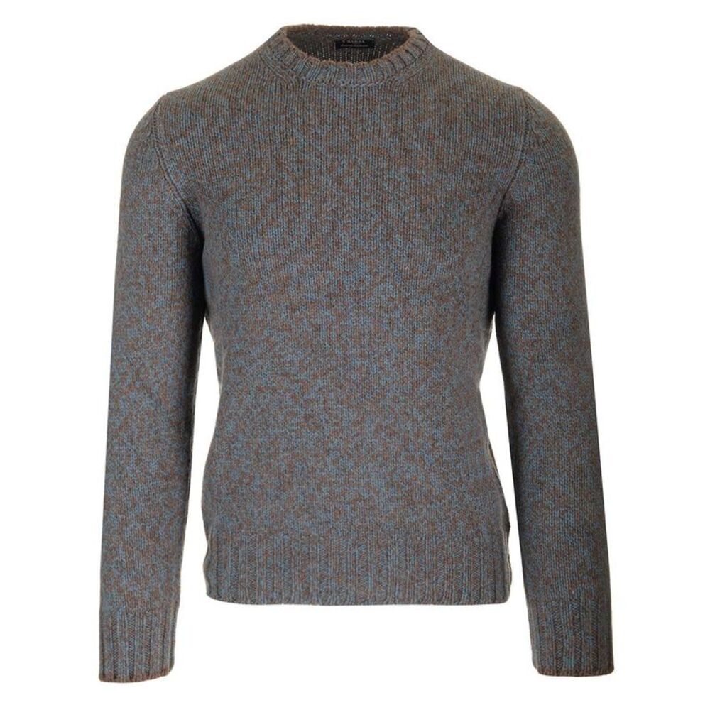 Barba Men Moulinè Wool Crewneck Sweater